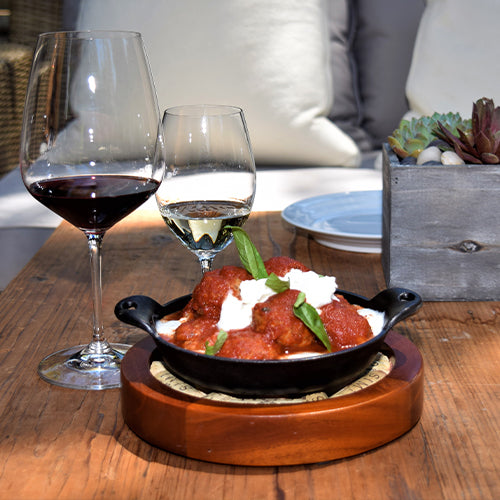SIMI Winery's classic meatballs paired with SIMI Dry Creek Zinfandel.