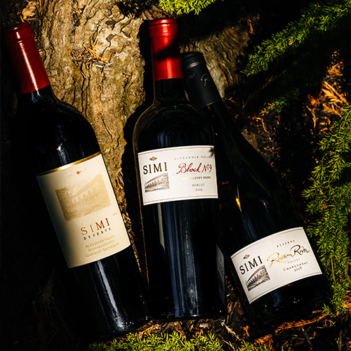 3 bottles of SIMI Winery wines.